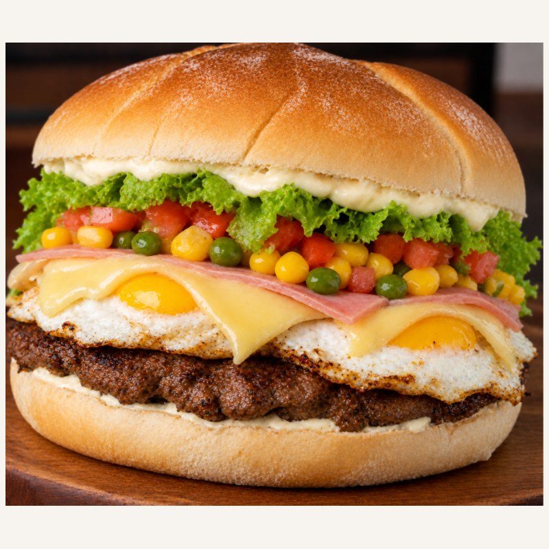 Xis carne com 2 ovos