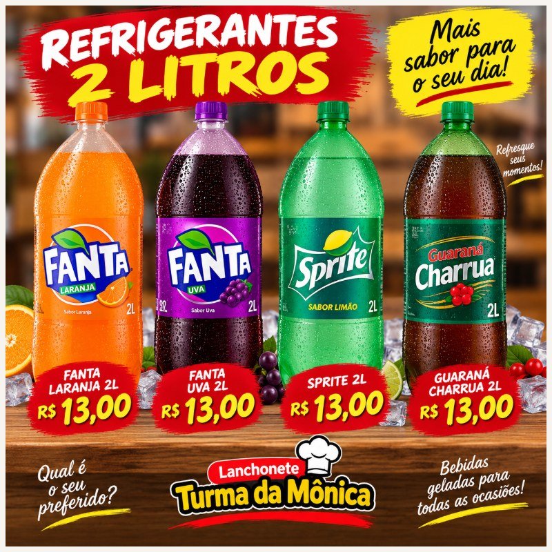 Refrigerante 2 litros (sabores)