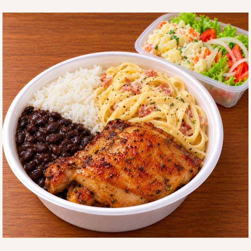 PRATO econômico com salada  (ao meio-dia, no local)